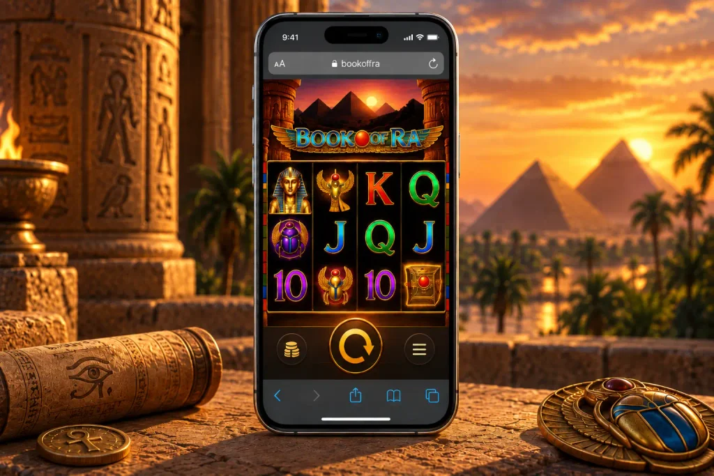 Book of Ra mobile browser interface