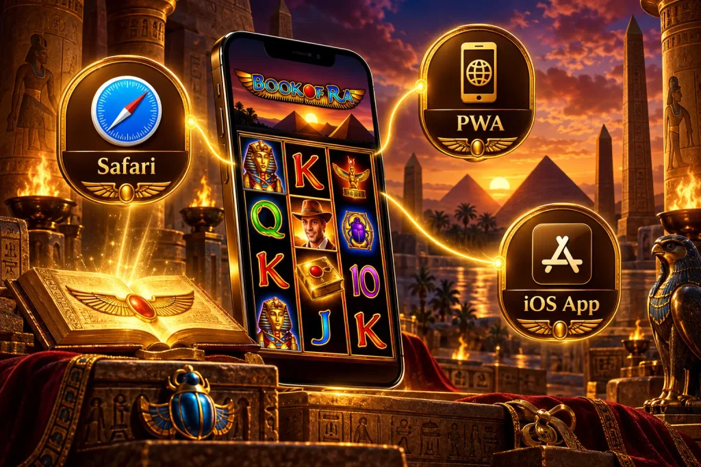 Book of Ra access on iPhone with Safari and PWA