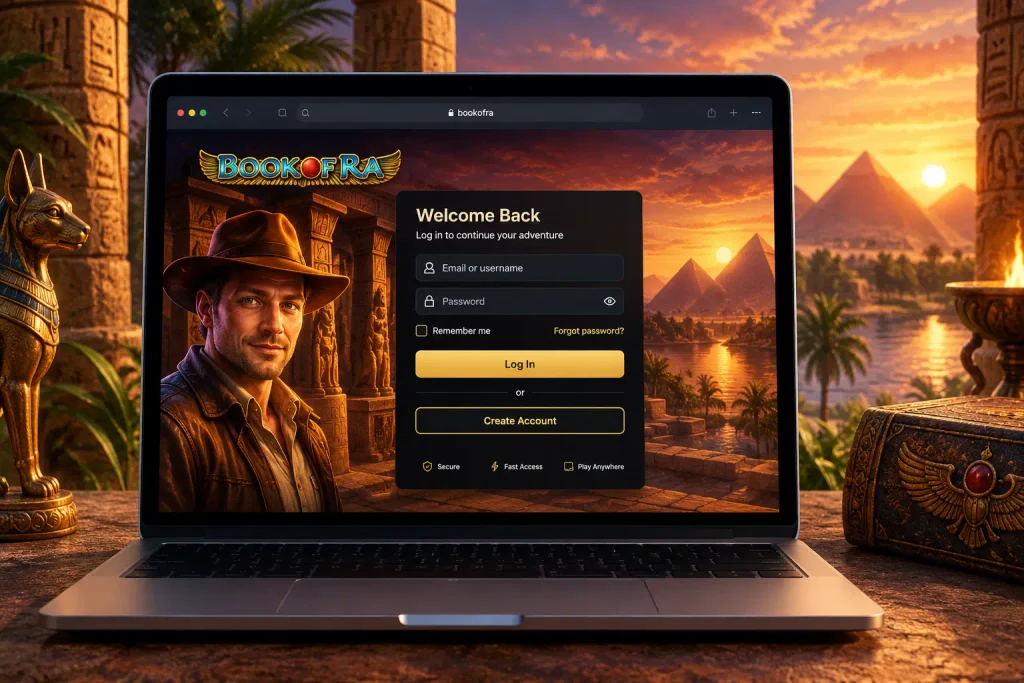 Book of Ra sign in and account login steps